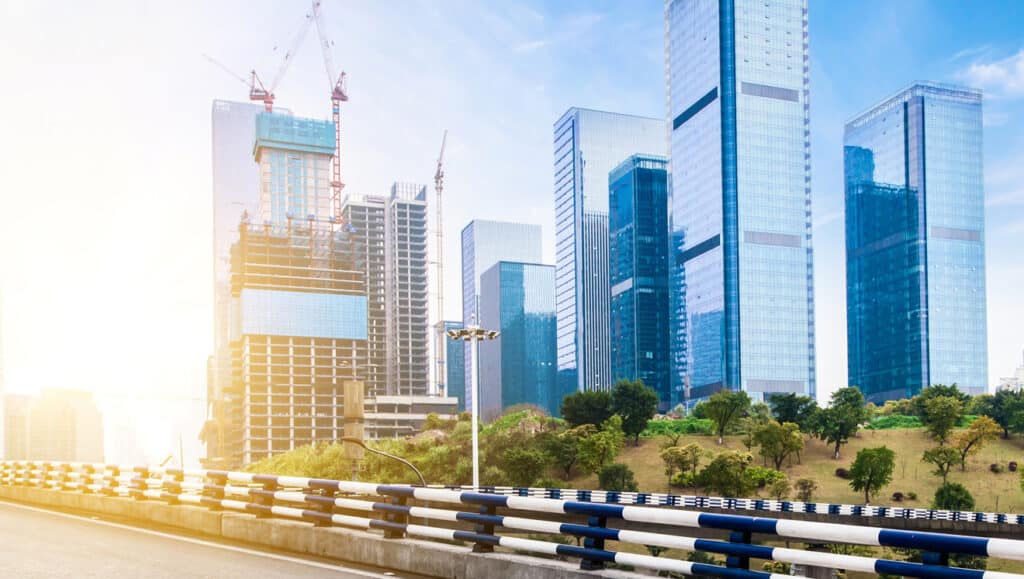 downtown being built