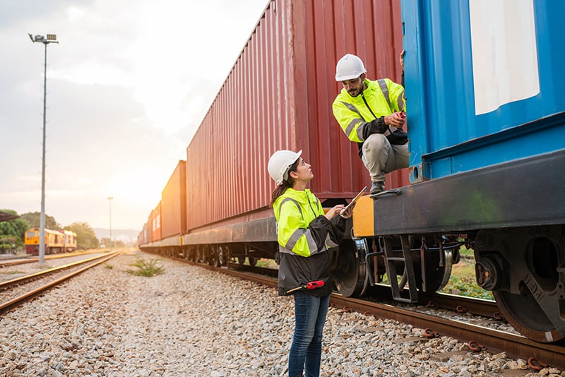 Rail freight workers