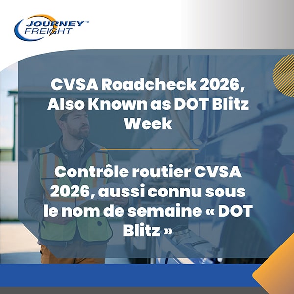 CVSA Roadcheck 2026 DOT Blitz Week 2026
