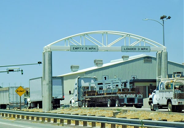 trucks weighed at weigh station